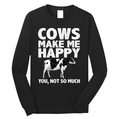 Cool Cow Design For Dairy Farmer Farming Long Sleeve Shirt