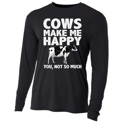 Cool Cow Design For Dairy Farmer Farming Cooling Performance Long Sleeve Crew