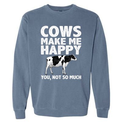 Cool Cow Design For Dairy Farmer Farming Garment-Dyed Sweatshirt