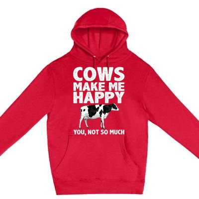 Cool Cow Design For Dairy Farmer Farming Premium Pullover Hoodie