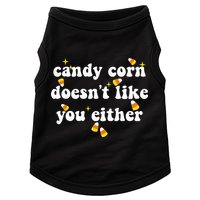 CANDY CORN DOESN'T LIKE YOU EITHER Funny Halloween Meme Doggie Tank