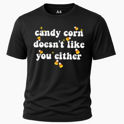 CANDY CORN DOESN'T LIKE YOU EITHER Funny Halloween Meme Performance Shirt