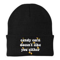 CANDY CORN DOESN'T LIKE YOU EITHER Funny Halloween Meme Beanie