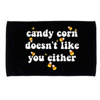 CANDY CORN DOESN'T LIKE YOU EITHER Funny Halloween Meme Microfiber Hand Towel