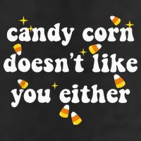 CANDY CORN DOESN'T LIKE YOU EITHER Funny Halloween Meme Microfiber Hand Towel