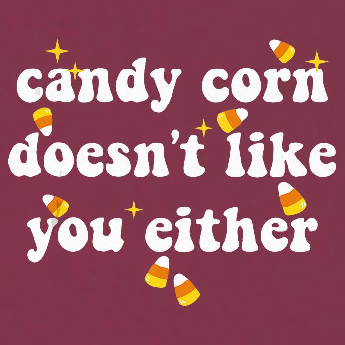 CANDY CORN DOESN'T LIKE YOU EITHER Funny Halloween Meme 16oz Travel Tumbler