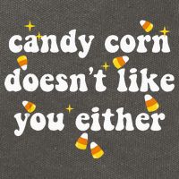 CANDY CORN DOESN'T LIKE YOU EITHER Funny Halloween Meme Cotton Canvas Backpack