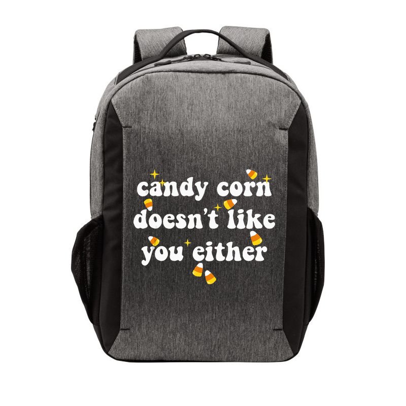 CANDY CORN DOESN'T LIKE YOU EITHER Funny Halloween Meme Vector Backpack