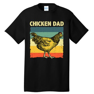 Cool Chicken Dad For Men Father Hen Chicken Farmer Whisperer Tall T-Shirt