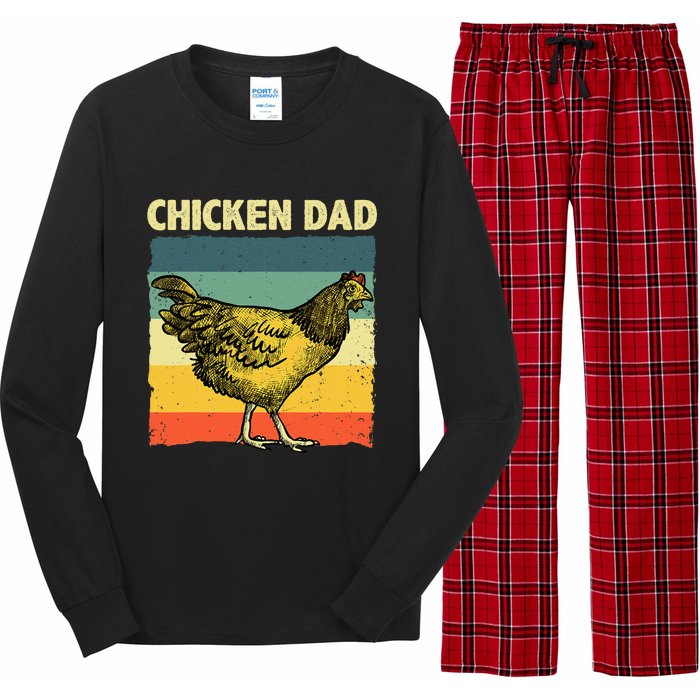 Cool Chicken Dad For Men Father Hen Chicken Farmer Whisperer Long Sleeve Pajama Set