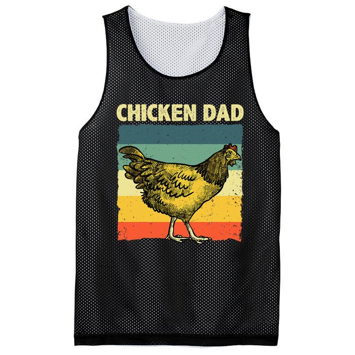 Cool Chicken Dad For Men Father Hen Chicken Farmer Whisperer Mesh Reversible Basketball Jersey Tank