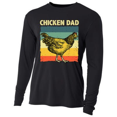 Cool Chicken Dad For Men Father Hen Chicken Farmer Whisperer Cooling Performance Long Sleeve Crew