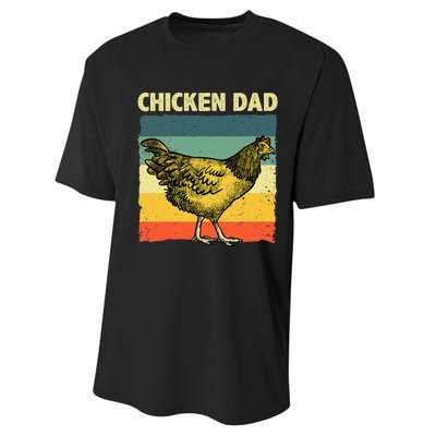 Cool Chicken Dad For Men Father Hen Chicken Farmer Whisperer Performance Sprint T-Shirt