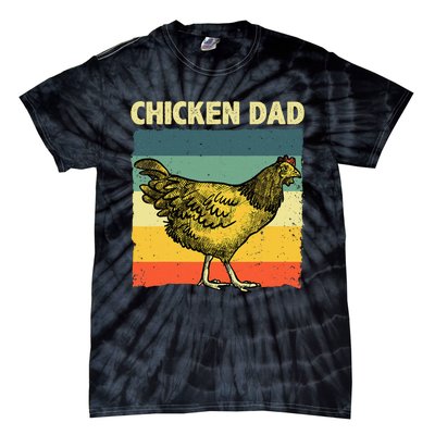 Cool Chicken Dad For Men Father Hen Chicken Farmer Whisperer Tie-Dye T-Shirt