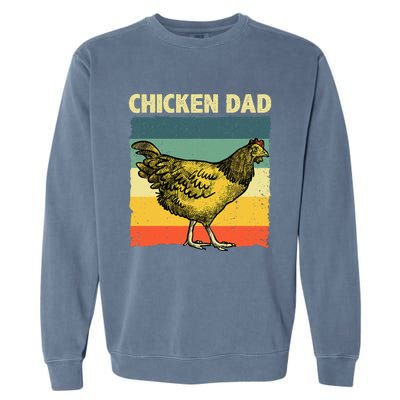 Cool Chicken Dad For Men Father Hen Chicken Farmer Whisperer Garment-Dyed Sweatshirt