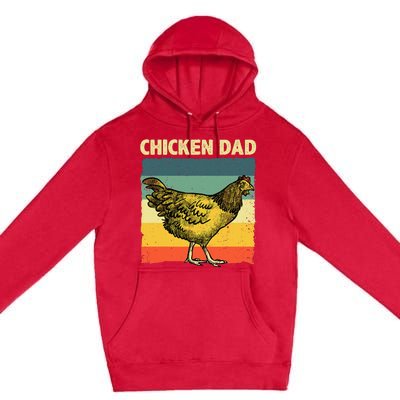 Cool Chicken Dad For Men Father Hen Chicken Farmer Whisperer Premium Pullover Hoodie