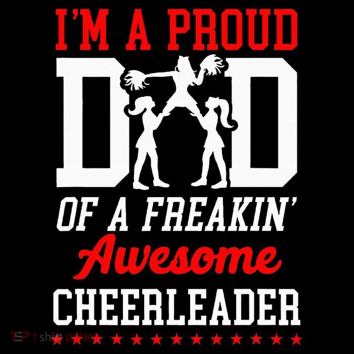Cheer Cheerleading Dad Father IM A Proud Dad Of A Freakin Womens T-Shirt