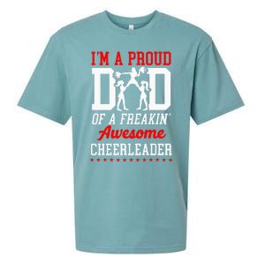 Cheer Cheerleading Dad Father IM A Proud Dad Of A Freakin Sueded Cloud Jersey T-Shirt