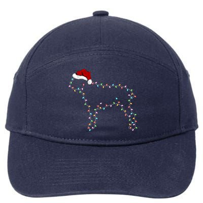 Cane Corso Dog Xmas Lighting Santa Hat Cane Corso Christmas Cool Gift 7-Panel Snapback Hat