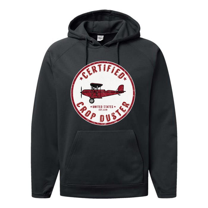 Certified Crop Duster Planes And Aerial Performance Fleece Hoodie