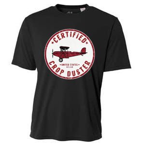 Certified Crop Duster Planes And Aerial Cooling Performance Crew T-Shirt