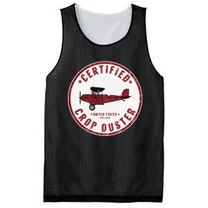 Certified Crop Duster Planes And Aerial Mesh Reversible Basketball Jersey Tank