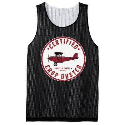 Certified Crop Duster Planes And Aerial Mesh Reversible Basketball Jersey Tank