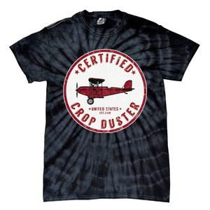 Certified Crop Duster Planes And Aerial Tie-Dye T-Shirt