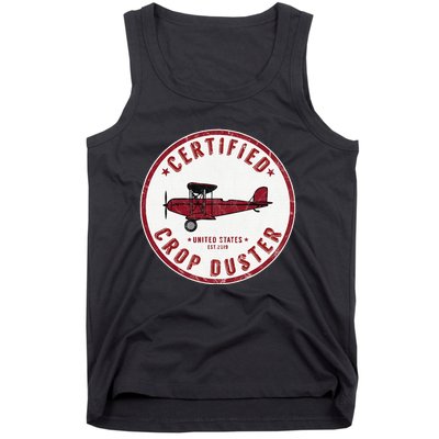 Certified Crop Duster Planes And Aerial Tank Top