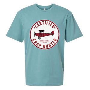 Certified Crop Duster Planes And Aerial Sueded Cloud Jersey T-Shirt