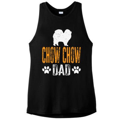 Chow Chow Dad Gift Dog Daddy Chow Chow Father Day Gift Ladies PosiCharge Tri-Blend Wicking Tank