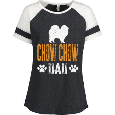 Chow Chow Dad Gift Dog Daddy Chow Chow Father Day Gift Enza Ladies Jersey Colorblock Tee