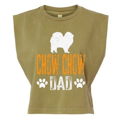 Chow Chow Dad Gift Dog Daddy Chow Chow Father Day Gift Garment-Dyed Women's Muscle Tee