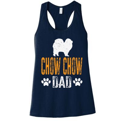 Chow Chow Dad Gift Dog Daddy Chow Chow Father Day Gift Women's Racerback Tank