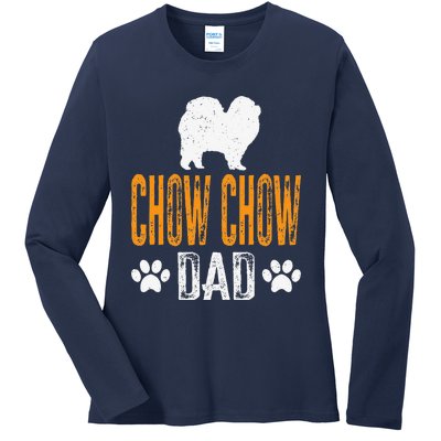 Chow Chow Dad Gift Dog Daddy Chow Chow Father Day Gift Ladies Long Sleeve Shirt