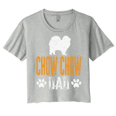 Chow Chow Dad Gift Dog Daddy Chow Chow Father Day Gift Women's Crop Top Tee