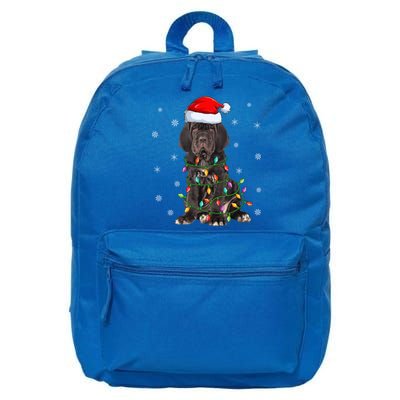 Cane Corso Dog Xmas Lighting Santa Hat Cane Corso Christmas Funny Gift 16 in Basic Backpack