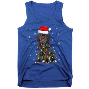 Cane Corso Dog Xmas Lighting Santa Hat Cane Corso Christmas Funny Gift Tank Top