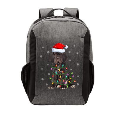 Cane Corso Dog Xmas Lighting Santa Hat Cane Corso Christmas Funny Gift Vector Backpack