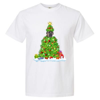 Cane Corso Dog Xmas Lighting Tree Funny Cane Corso Christmas Gift Garment-Dyed Heavyweight T-Shirt