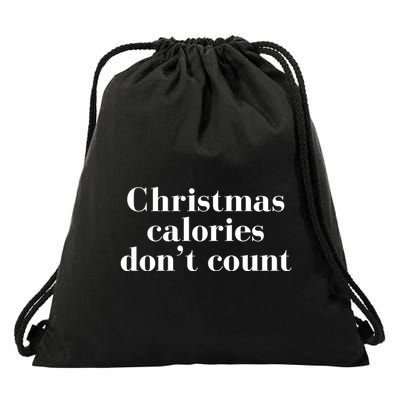 Christmas Calories Dont Count Funny Drawstring Bag
