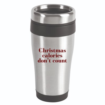 Christmas Calories Dont Count Funny 16oz Travel Tumbler