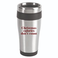 Christmas Calories Dont Count Funny 16oz Travel Tumbler