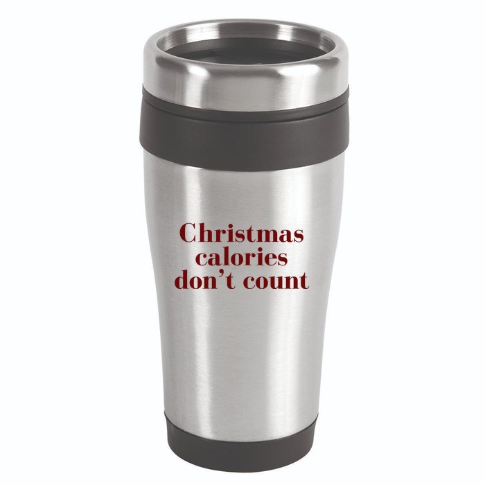 Christmas Calories Dont Count Funny 16oz Travel Tumbler