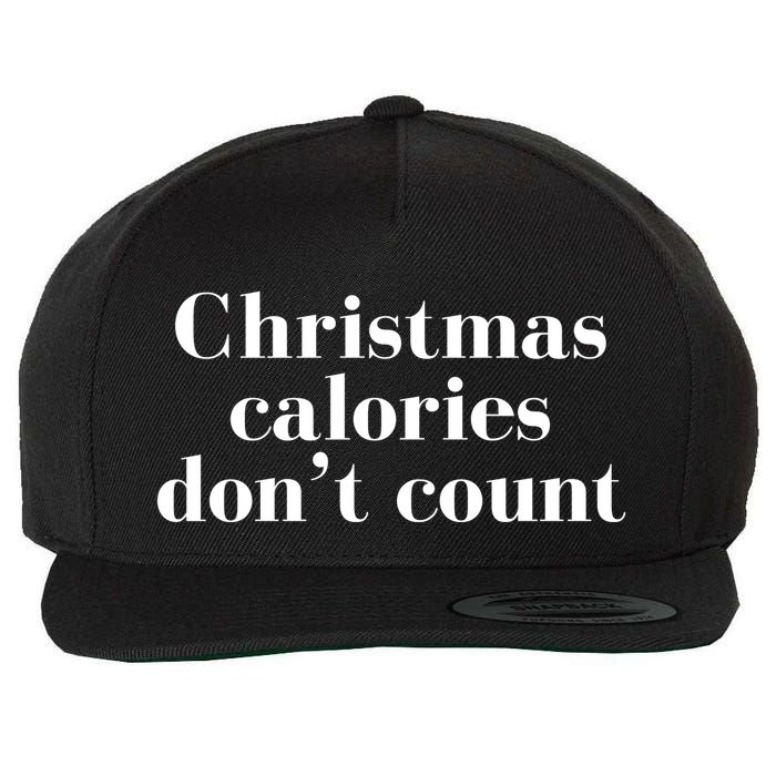 Christmas Calories Dont Count Funny Wool Snapback Cap