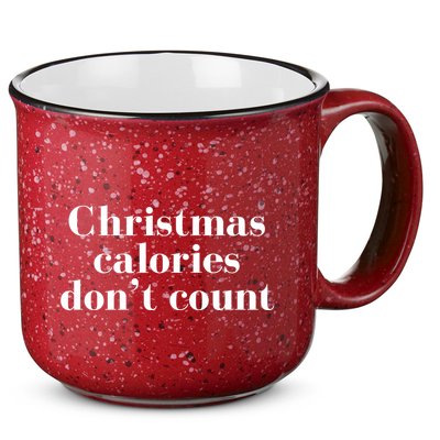 Christmas Calories Dont Count Funny 15oz Campfire Ceramic Mug