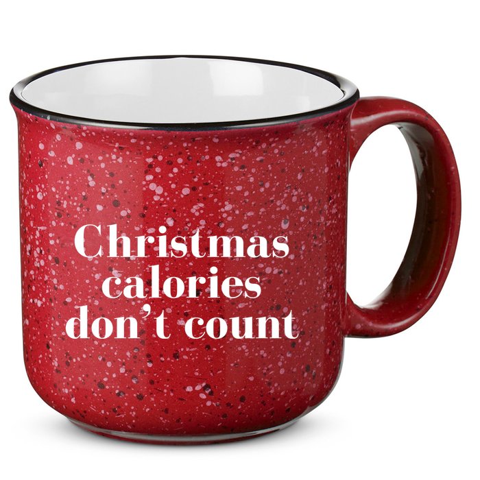 Christmas Calories Dont Count Funny 15oz Campfire Ceramic Mug