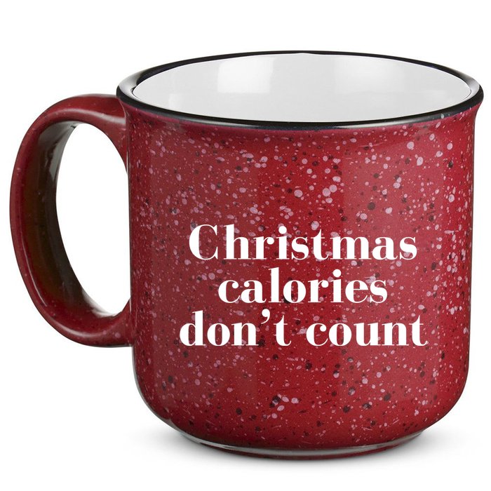 Christmas Calories Dont Count Funny 15oz Campfire Ceramic Mug