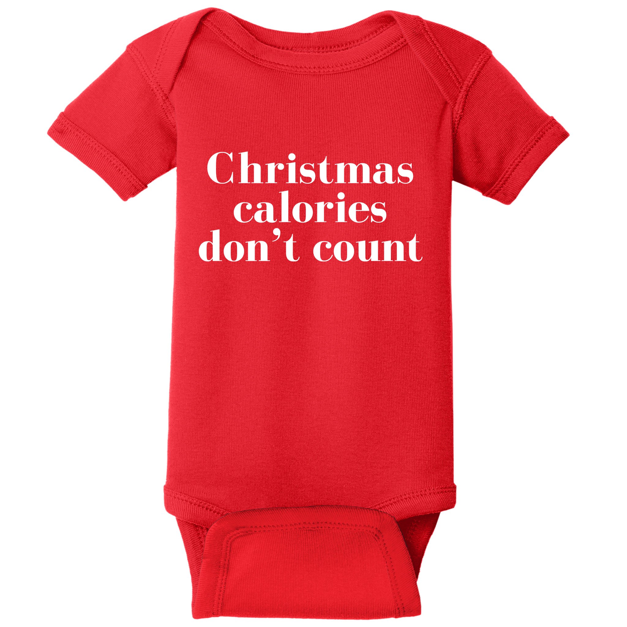 Christmas Calories Dont Count Funny Baby Bodysuit