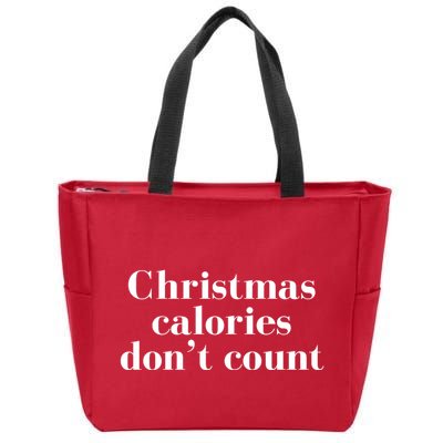 Christmas Calories Dont Count Funny Zip Tote Bag